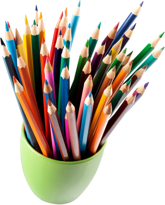 Cup Full of Color Pencils